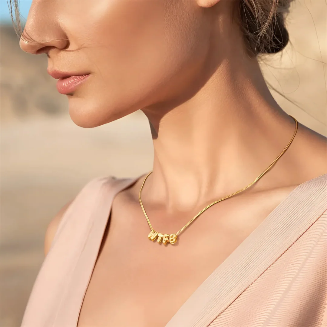 BUBBLE NAME NECKLACE - Image 3