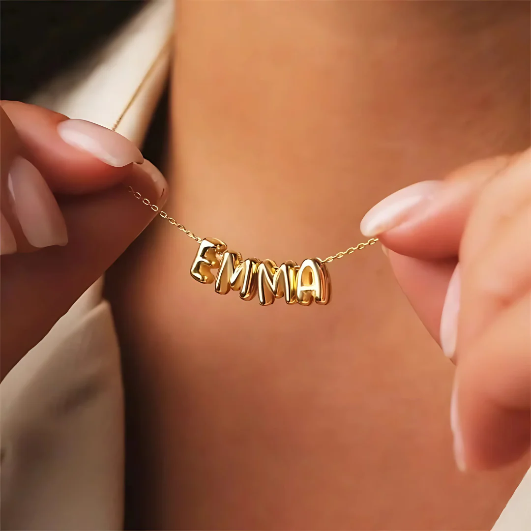 BUBBLE NAME NECKLACE - Image 5