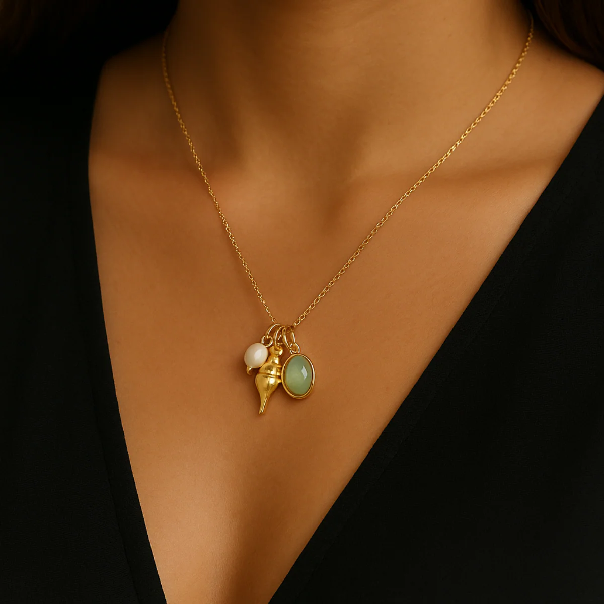DORÉ CONCH PENDANT NECKLACE - Image 5