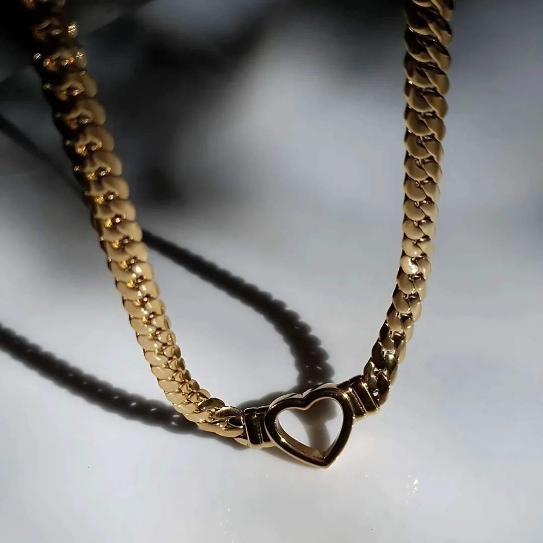 HEART STAINLESS STEEL CHOKER - Image 3
