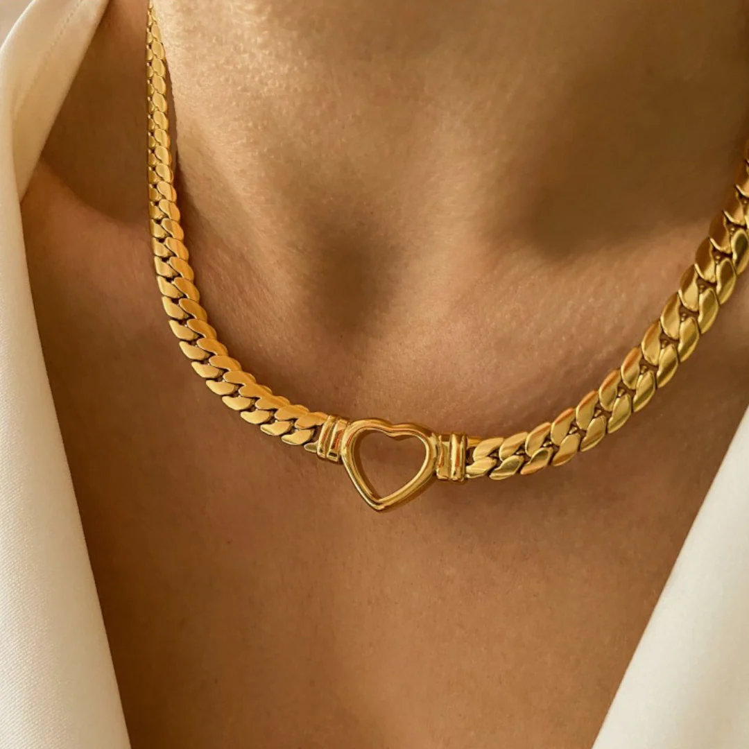 HEART STAINLESS STEEL CHOKER - Image 5