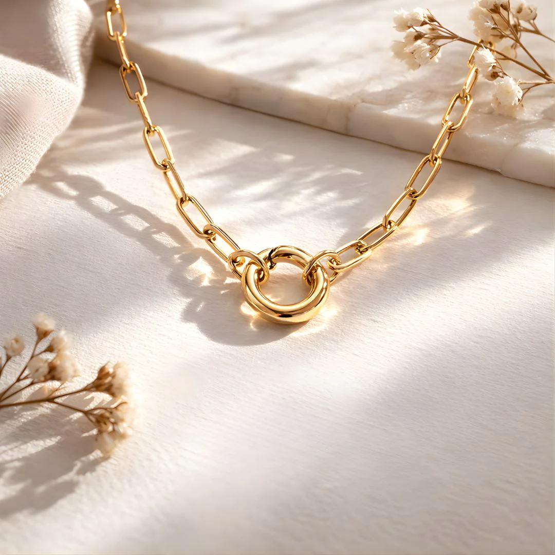 LINK CHAIN NECKLACE — Gold (20in) - Image 3