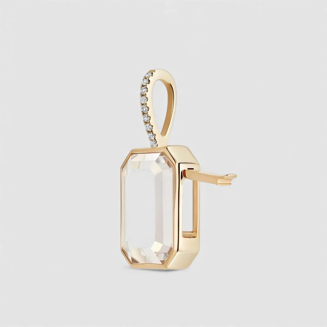 OCTA CRYSTAL LOCKET NECKLACE - Image 5